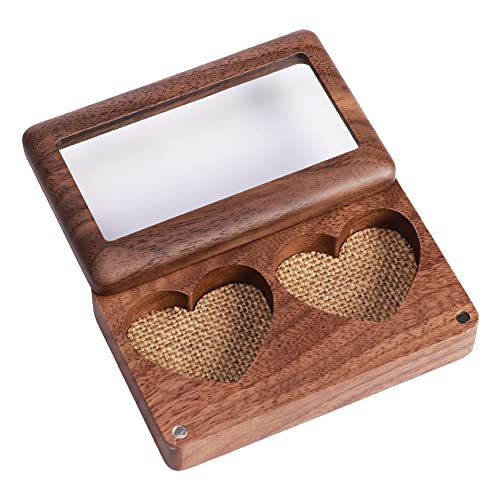 Rechteckige Ringschatulle, Ringbox Hochzeit Holz, Kleine Ringschatulle,...