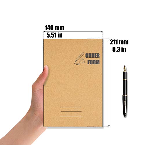 Lesnala 2-Part Carbonless Order Form Pads 2 pcs,50 sets each,White/Yellow14x21cm( 5.5 x 8.26 in) Which Can Use in Store,warehouse,office,restaurant and so on as Sign receipt,Sale Form,Invoice Purchase