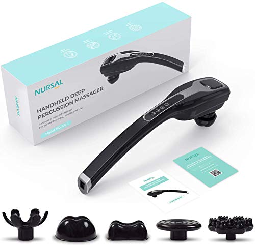 NURSAL Cordless Handheld Massager for Muscles, Powerful Electric Deep Tissue Massager, Pain Relief Body Percussion Massager for Shoulder, Back, Neck, Leg - Thumbnail 2