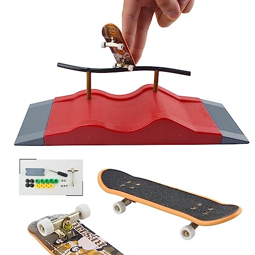 Fingerboard Skatepark Skate De Dedo Com Rampa e Peças De Montagem Brinquedo de dedo Kit de Parque de