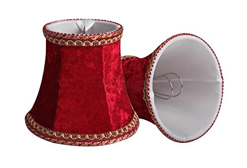 PIANUO Abat-jour A Pince en Tissu pr Luminaire Applique Murale Lustre (Dia. 80 * 120mm, Haut 110mm) Lot de 2 Cover