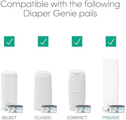 Diaper Genie Jumbo+ 스퀘어 리필 2팩, 연속 필름 포함, 1080개 — 사진 5