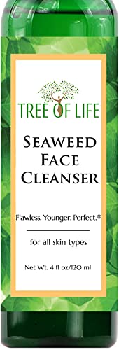 Tree of Life Seaweed Facial Skin Cleanser, Mineral Rich Face and Neck Soap for Cleansing Rejuvenation, 4 Fl Oz