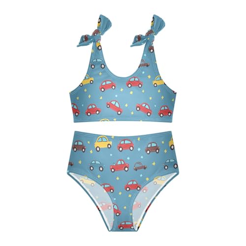 Wusikd Cute Cars Girls Swimsuits Two Piece Blue Swimwear Bikini Set for for Girls Size 3T3