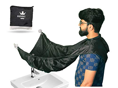 RUBAB MEN Beard Shaving Apron with Self-Folding Design | Beard Tr...