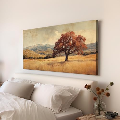 Tableau impressionniste Chêne solitaire Heure dorée pour évader votre esprit - 3