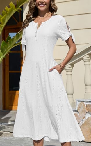 Robe de plage bohème chic et élégante longue fluide avec manches courtes