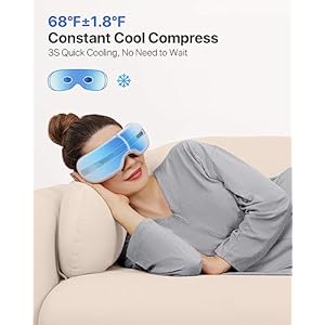 ALLJOY Christmas Gifts, Eye Massager with Heat and Cooling for Migraines, Dry Eyes, Dark Circles, Birthday Gifts for Women, Men, Rechargeable Bluetooth Music Heat Cold Eye Massager Improve Sleeping ALLJOY Christmas Gifts Eye Massager with Heat and Cooling for Migraines Dry Eyes Dark Circles Birthday Gifts for Women Men Rechargeable Bluetooth Music Heat Cold Eye Massager Improve Sleeping