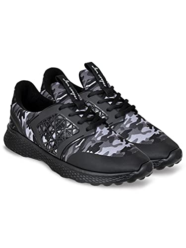 Image of Allen Cooper Mesh Training,Walking, Gym,Cricket Running Sports Shoes for Men - Black (1 Pair)