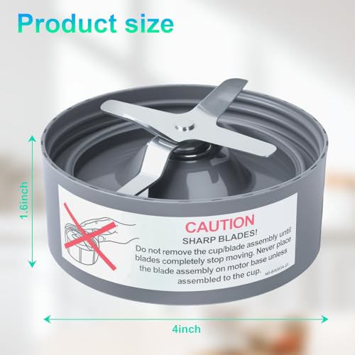 Image of Replacement Extractor Blade, Fit for NutriBullet 600w / 900w Pro Series Blender with Food-grade Silicone Rubber Gaskets Seal Ring for NutriBullet Blender Blade Replacement Parts