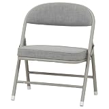 不二貿易 折りたたみチェア ロータイプ ワイド 幅43×奥行37×高さ51.5cm グレー パイプ ファブリック 背もたれ 背付き 73632