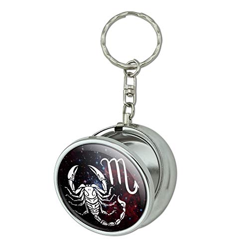 GRAPHICS & MORE Scorpio Scorpion Zodiac Sign Horoscope in Space Portable Travel Size Pocket Purse Ashtray Keychain with Cigarette Holder