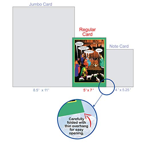 Nobleworks - 12 Funny Christmas Greeting Cards For Adults - Rude Holiday Humor, Boxed Cards With Envelopes (1 Design, 12 Cards) - Jesus-Bo-Besus B1348 #TOP3