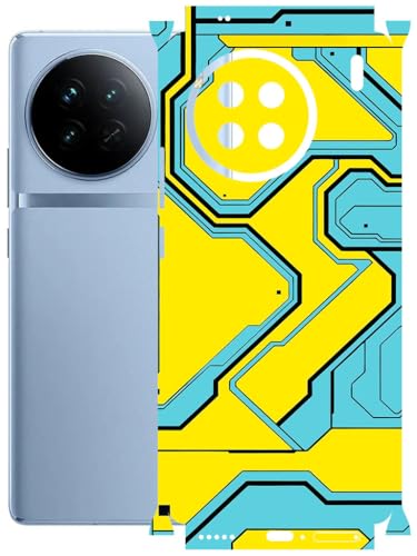 Image of AtOdds - Full Body Back Screen Guard Protector Film - Lamination Wrap Skin Sticker Compatible with VIVO X90 | Scratchproof Matte Finish (YellowLane)