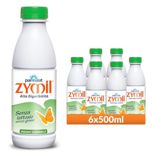 Zymil Latte UHT Magro Digeribile, Senza Lattosio, 6x500ml