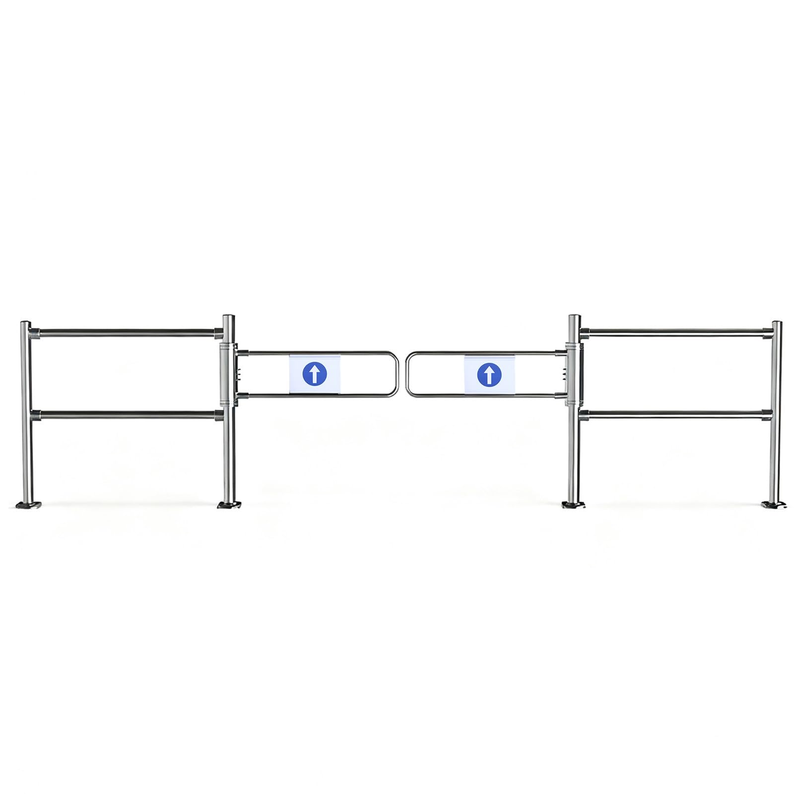 Automatyczna brama skrzydłowa, metalowa, jednokierunkowa, sprężynowa z automatycznym zamknięciem do użytku rynkowego (100 cm x 102 cm)