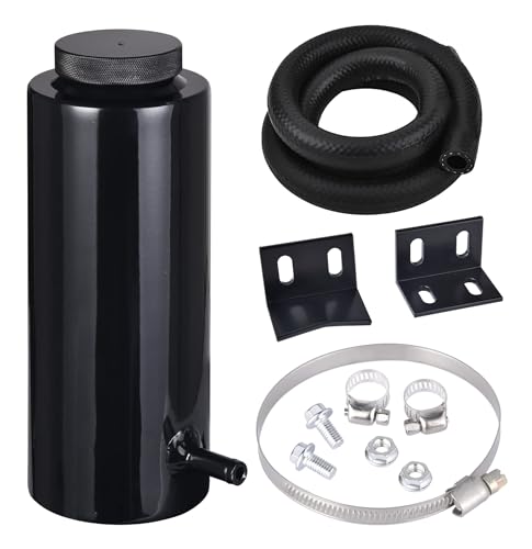 EVIL ENERGY Coolant Overflow Tank Radiator Overflow Bottle 800ml Aluminum Universal Black
