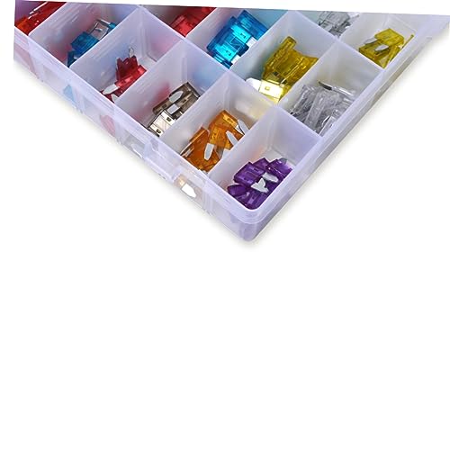 Kit de fusibles para coche Cabilock 169 piezas con tester de fusibles y fusibles estándar pequeños codificados por color para diferentes amperajes miniatura 5
