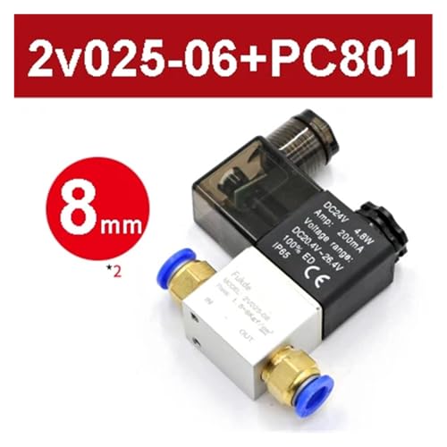 Vanne de commande normalement fermée 2V025-08 DC 12V - 3