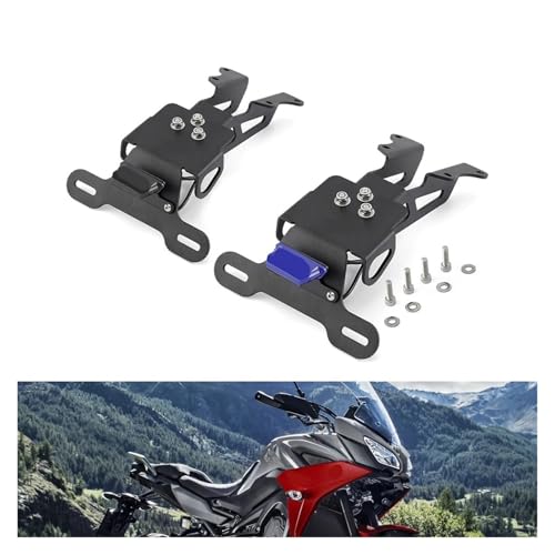 Support de plaque d'immatriculation pour moto Tracer bleu alu