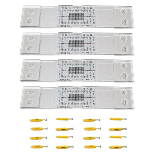 JAGTRADE Thickness Gauge 2/4Pcs Crack Monitoring Record, Standard Tell-Tale Crack Monitor for The Standard and Corner Tell-Tale Acrylic