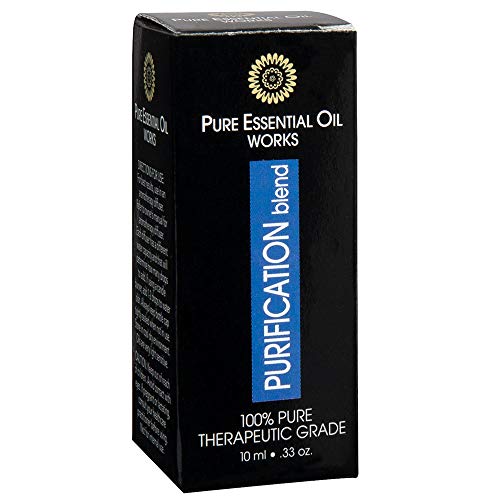 Pure Essential Oil Works Purification Blend, 100% Pure, Natural, Paraben-Free and Therapeutic Grade with Euro-Style Dropper, 10 ml/0.33 oz.