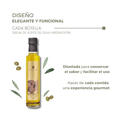 Miniatura 6 de La Chinata Condimento De Aceite De Oliva Virgen Extra Con Trufa Negra Tuber Aestivum Sabor Gourmet Suave Y Elegante Ideal Para Pasta, Arroces, Huevos Y Carnes - 250 Ml Pack 1, Trufa