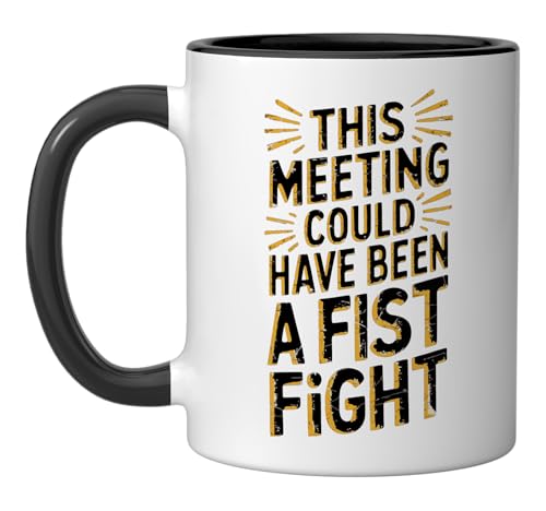 Taza de cerámica This Meeting Could Have Been A Fist Fight 11 oz miniatura 1