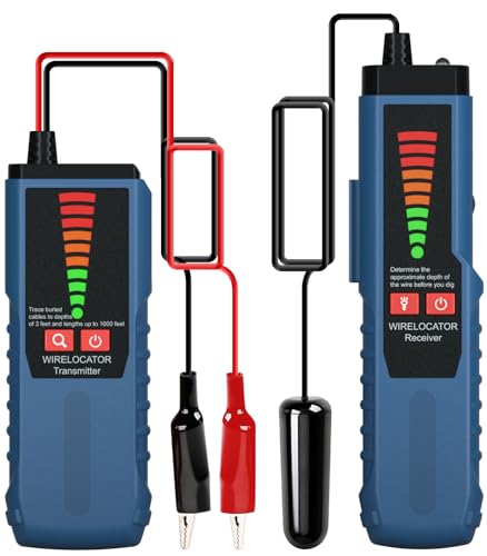 Image of F04 Underground Wire Locator, Cable Locator with Earphone, Buried Wire Detector for Locating Breakage Cables & Wires Dog Fence Cables