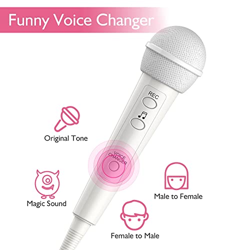 Earise K25P Kids Karaoke Machine For Girls Boys, Karaoke Speaker With 2 Microphones, Karaoke Toy With Voice Changer & Flashing Lights, Christmas Holiday Birthday Gift, Bluetooth/Aux/Tf Card/Usb #TOP5