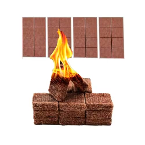 Kit com 24 Unidades de Acendedor Para Churrasqueira, Fogueira, Fogão á Lenha e Lareira Ecológico - Rápido Prático e Inodoro