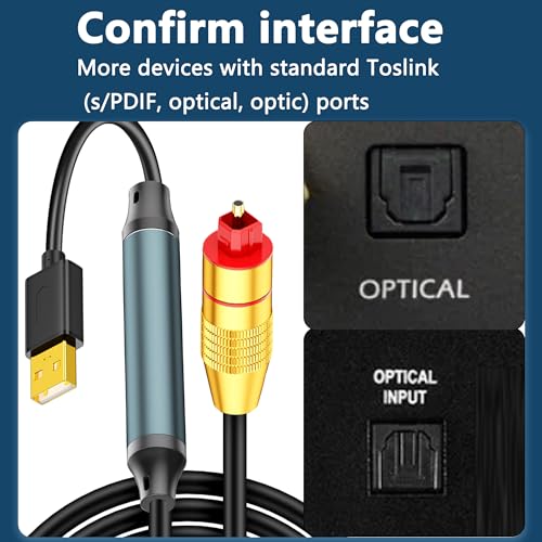 Câble USB vers audio optique 2m | Adaptateur SPDIF pour PC et PS5 - 2