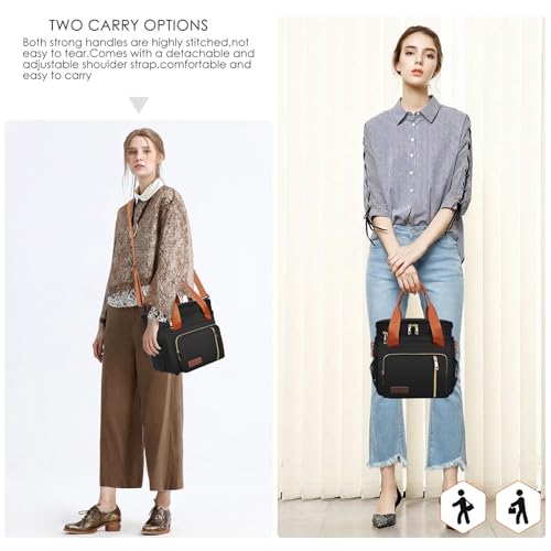 Miycoo Borsa Termica Porta Pranzo, Borsa Frigo 15 Litri, Borsa Doppio Scomparto Pranzo Grande, Termica Per Alimenti Caldi E Freddi Da Viaggio Per Uomo Donna Picnic/Barbecue/Campeggio/Viaggio - 2