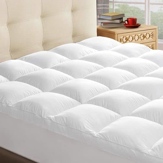 Image of Fitmat Premium Imported Super Microfiber Mattress Topper and Mattress Padding | 600 GSM| Hypoallergenic and Antimicrobial | Super Soft | Better Sleep | (72 * 72, White)