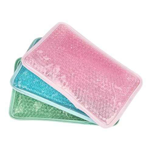 BAZEITFLOW 3 pezzi Impacco Gel Caldo e Freddo Riutilizzabile con Cinghia Cuscinetto Refrigerante Morbido per Testa Collo e Spalle Terapia Versatile per Rilassamento e Sollievo
