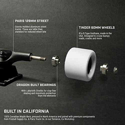 Fireball Complete Cruiser Skateboards For Adults & Kids - Fully Assembled In Usa - 29.5 X 8.5 In - Limited Edition Mini Cruiser Longboard For Cruising & Commuting (Bodilpunk Studio) #TOP7