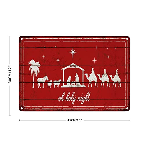 Scène de Noël rétro en étain à offrir pour embellir la maison