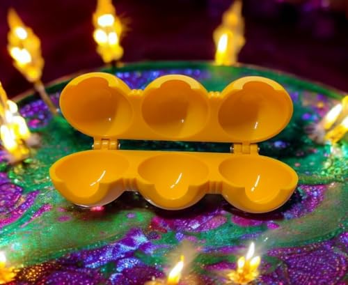 Image of HUSAINI MART| 1 piece 3 Cavity 1 no. Size Ladoo Maker Patti Mould Sancha of Plastic for 3 Ladoos Together for Diwali, Ganpati and All Festivals