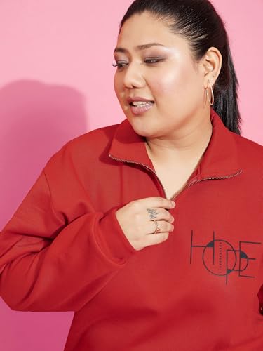 Image of Sassafras Curve Women Hope Fleece Zipper Sweatshirt