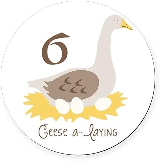 CafePress 6 Geese A Laying 5.5" Round Car Magnet Magnetic Bumper Display