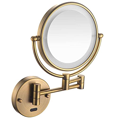 NAYIRI Espejo de Pared para baño, Maquillaje de baño, Espejo montado en la Pared, Aumento 3X para...