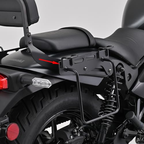 Soportes laterales para alforjas de motocicleta compatibles con Kawasaki Eliminator/SE 450 500, 2023-2024, acero carbono negro (uso lado derecho) miniatura 6