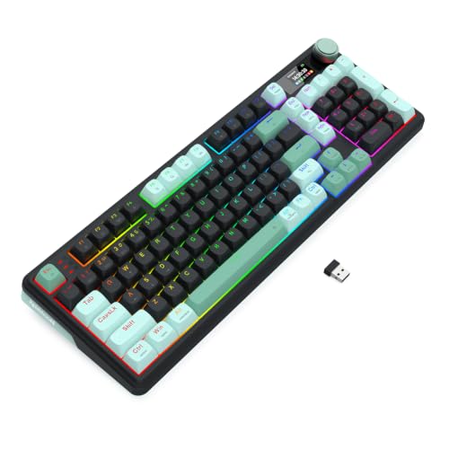 Image of Redragon K768 PRO Wireless 98-Key Gasket Gaming Keyboard, TFT Screen & Knob
