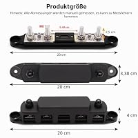AULESSE 300A M8 Sammelschienen Verteilerblock 12V-48V BusBar mit Sicherung – Ansicht 2