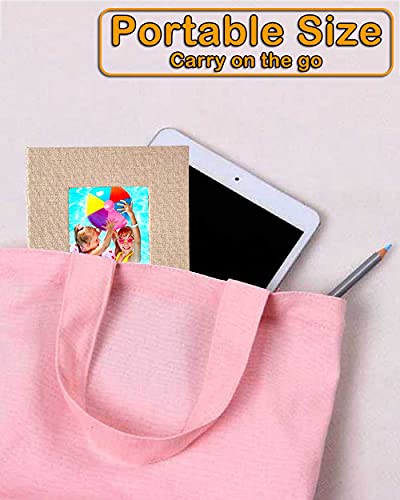 Small Photo Album 4X6 – Clear Pages, Linen Cover With Front Window, Pack Of 2, Each Small Album Holds 52 Photos, Small Brag Book Photo Album For 4X6 Pictures, Beige Fabric #TOP4