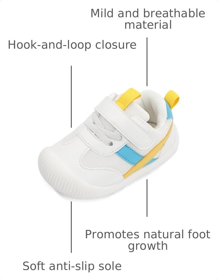 Image of Baby Shoes Boys Girls First Walkers Cute Animals Toddler Sneakers Prewalkers Rubber Sole