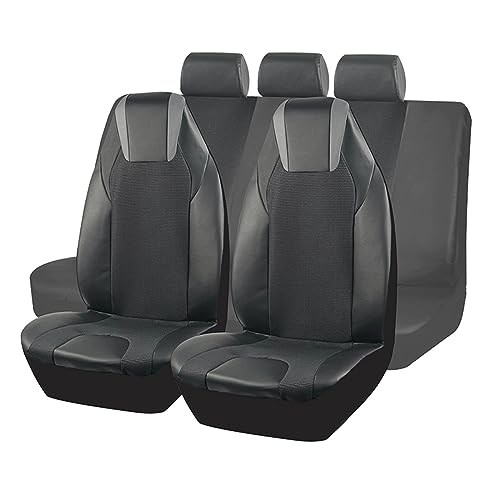 Housses de siège avant PU universel étanches et respirantes pour auto et SUV (Lot de 7 pièces)