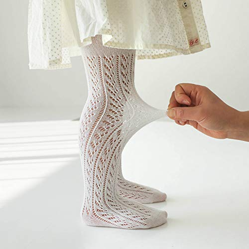 EJDTOP Meias justas para bebês, meia-calça de cor sólida, meia-calça de algodão para bebês de 6-12 m
