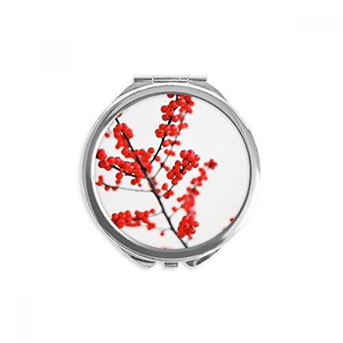 Miroir de poche branche rouge : l'accessoire retouche pour votre sac