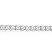 AGS Certified 14 Karat White Gold 13 3/4 Carat Diamond Tennis Bracelet, Round Shape, 9 Inches
